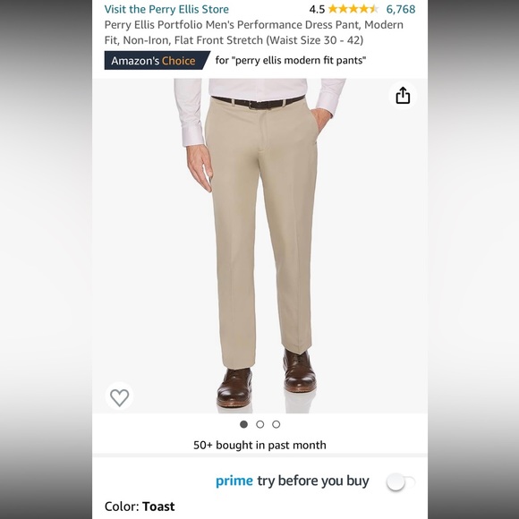 Perry Ellis | Pants | Perry Ellis Folioflex Modernfit Dress Pants 32x3 00  Polyester New Wtags | Poshmark